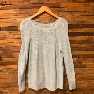 Loft - Blue Cable knit tunic sweater